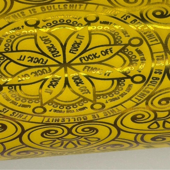 20oz Engraved Skinny Tumbler – Holographic Print – F**k Mandala - Picture 7 of 8